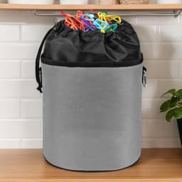 Wasknijper Tas - Opbergzak - Was ophangen - Multifunctionele Organizer - 29x24x1 cm - Grijs — thumbnail 3