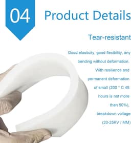 Rubberen crashpad vierkant - Anti-vibratie plaat - Trillingsdemping apparaten - Schokabsorberend siliconen - 250x250mm - Wit — thumbnail 5