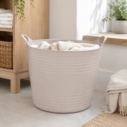 Flexibele kuip - grijs - 40 liter - met handvatten - 45 cm - kunststof - emmer - wasmand — thumbnail 3