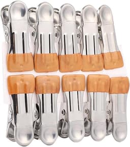 Wasknijpers set - Kledingklemmen - Kleding drogen - Antislip roestvrij staal - 20 stuks - Goud — thumbnail 1
