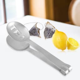 Mini Tangjes - Keukentangetjes Kruiden - Thee Zakjes Klemmen - Hittebestendig Roestvrij Staal - 12 cm Lengte - Zilverkleurig — thumbnail 2