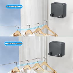 Verstelbare 4.2m Inklapbare RVS Waslijn voor Binnen en Buiten, Ideaal voor Badkamer en Balkon — thumbnail 2