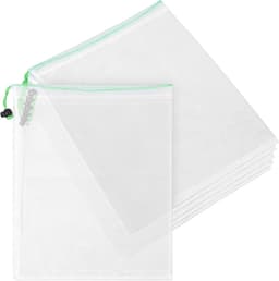 Generic 6 Stuks opbergzakken van mesh fruitgaaszakken uientas Opslagtas herbruikbare voedselbewaarzakken groentetassen Aardappelopslagtas aardappelzakken White — thumbnail 1