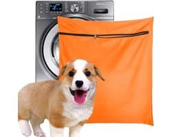 Waszak voor Huisdierenhaar, Geschikt voor Wasmachine, Ideaal voor Beddengoed, Dekens en Handdoeken (Jumbo, Oranje)