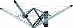 TIM® Wanddroogrek Inklapbaar - Wanddroogrek - Zilver - 184cm x 182cm x 109cm; 5.49 kg — thumbnail 1