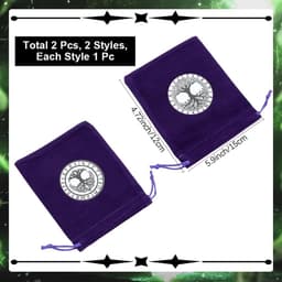 Dailygoods - Set van 2 Fluwelen Tarotzakjes met Trekkoord voor Kristallen — thumbnail 3