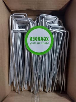 Grondankers Worteldoek - Tuinharingen Bevestiging - Tuin Ondersteuning - Thermisch Verzinkt Staal - 500 Stuks - Verzinkt — thumbnail 1
