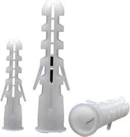Muuranker Expansiebuis - Pluggen Schroeven - Stevig Bevestigen - Vergroot Draagvermogen - M6 40 Stuks - Wit — thumbnail 1