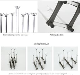 carmdering - Uitneembaar Drogerek - Glasdroger - Verticale Organiser - Instelbaar Ontwerp - Anti-Slip Siliconenpunten - BPA-vrij Polypropyleen - Geurloos En Duurzaam - Flexibel Voor Kleine Ruimtes - 1 Stuk — thumbnail 5