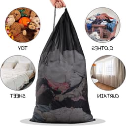 Grote Wasnetzakken 60 x 90 cm, 2 Stuks, Ideaal voor Kleding, Dekbedhoezen en Speelgoedopslag, Reis en Studentenhuis — thumbnail 2