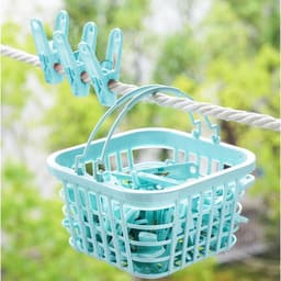 Wasknijpers - Kledingclips - Kleding Drogen - Winddichte Grip - 30 Stuks - Blauw — thumbnail 5