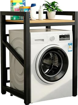Wasmachine Droger Stapelkit - Wasdroger Opbergrek - Ruimte Besparen - In Hoogte Verstelbaar - 73 x 63 x 105 cm — thumbnail 1