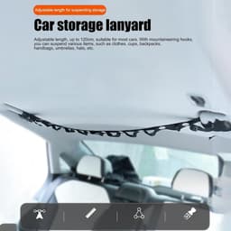 Kleding droogtouw - Waslijn koord - Reizen en kamperen - Veelzijdige organizer - 1 meter - Zwart — thumbnail 3