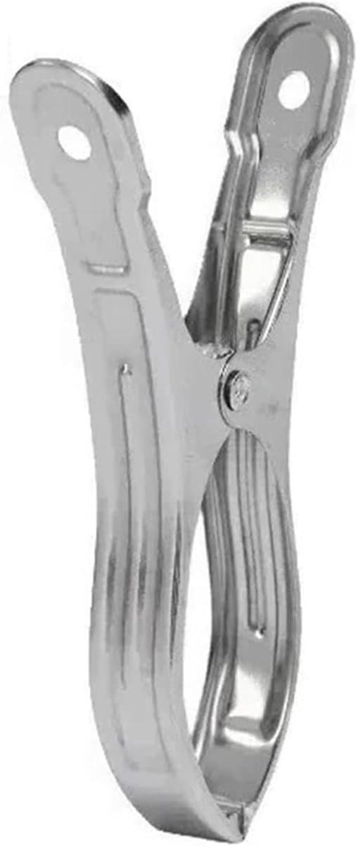 Handdoekklemmen - Wasknijpers - Was ophangen - Roestvrij staal - 10 stuks 9cm - Zilver — afbeelding 1