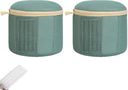 2 stuks wasbeha-tas, mesh beha waszak met rits, met beschermer, lingerie waszak voor damesondergoed, slipjes, enz. (blauw) — thumbnail 1
