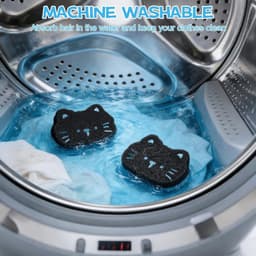 Wasballen voor wasmachine - 8 stuks - Herbruikbare wasballen - Verwijdert haar en vlekken - Wasmachine / Wasgoed Huisdierhaarvanger - geschikt voor dierenharen — thumbnail 4