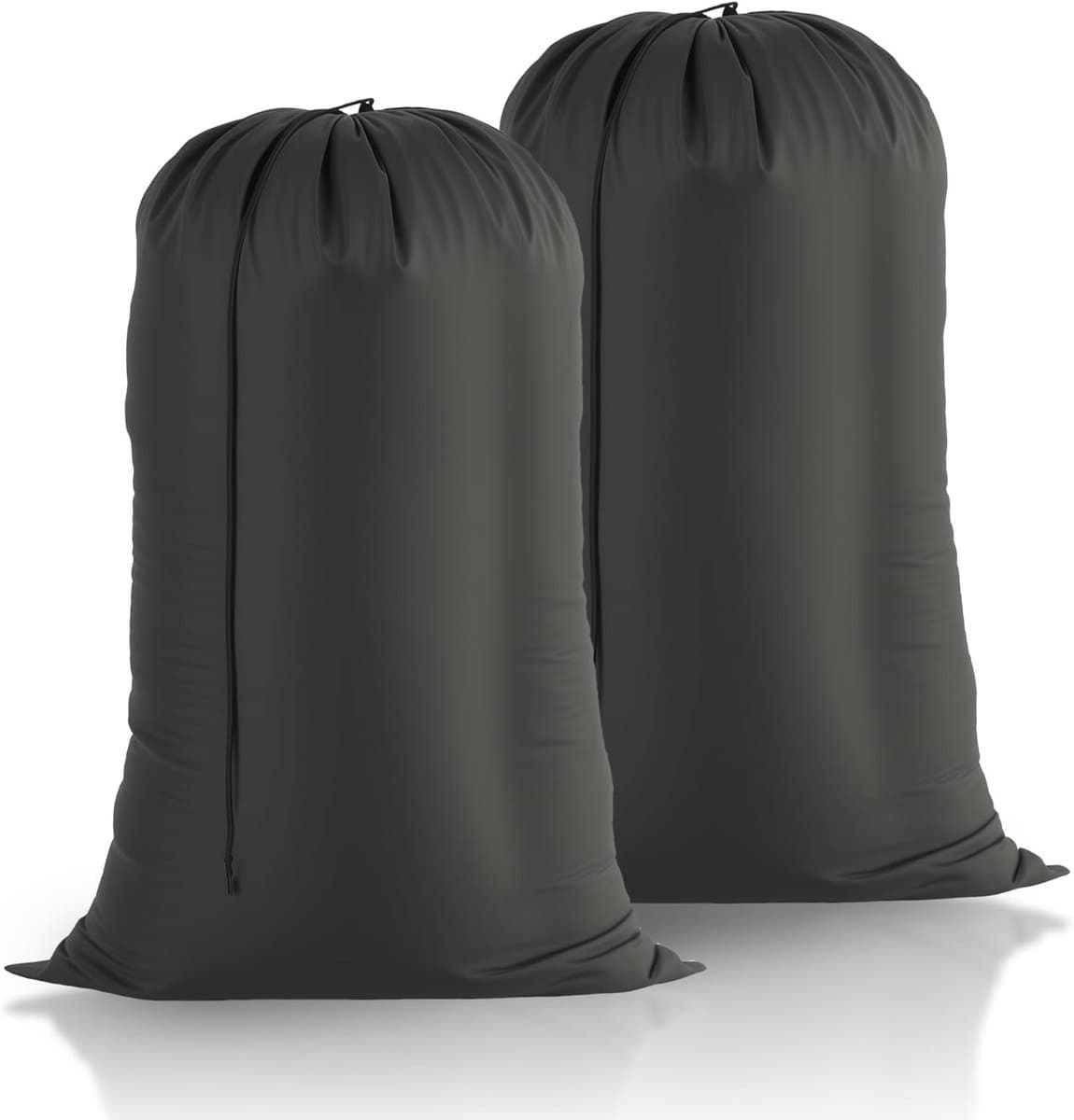 Bolsas Ropa Sucia voor Reizen, Set van 2, 70 x 115 cm, Vouwbare Waszakken met Koord voor Kleding, Camisas en Jassen (Zwart) — afbeelding 1