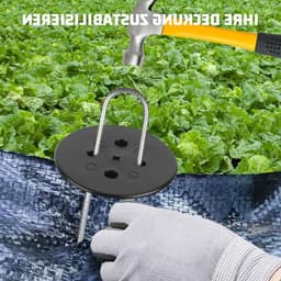 Set van 50 Zwarte Plastic Grondankers voor het Bevestigen van Tuinclips, Mulch en Onkruiddoek — thumbnail 5