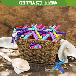 Kleurige Mini Houten Wasknijpers voor Foto's, Collages en Postkaarten – 100 Stuks van 7 cm — thumbnail 4