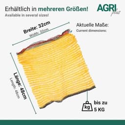 Aardappelzakken - Opbergzakken - Opslag Groenten - Met trekkoord - 100 stuks - Goudgeel — thumbnail 3