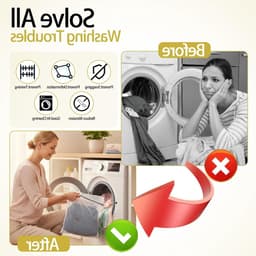 Set van 4 Kleine Wasnetjes voor Delicate Kleding | Duurzame Waszakken voor Ondergoed, Sokken en Babykleding | Ideaal voor de Wasmachine 30 x 25 cm — thumbnail 4
