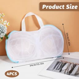 Bh Waszakken - 4 Stuks - Wasnetten met rits - Wasnetjes - Waszak groot - Washing Bag - Bh Wasnetje Voor Wasgoed - Anti-Vervorming - Waszakken - Wasnetje bh lingerie - Lingerie Waszakje - Wasnetten - Geschikt Voor A-C-cup — thumbnail 5