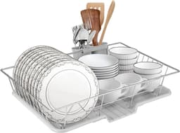 Drainer voor Borden, Bekers en Bestek - Droogrek voor Keuken, Afvoerbak voor Vaat, 48x30x11cm — thumbnail 1