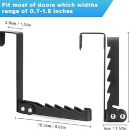 REWYTAZ-2 stuks - Inklapbaar Wanddroogrek - Wandmontage voor Kleding - Kledinghanger - Uitklapbaar Kledingrek Wand - Wanddroogrek voor Kleding - Droogrek voor kleding aan de muur - Zwart — thumbnail 2