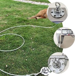 Draaibaar roestvast metalen grondanker – 1 hoofdanker + 6 lange steunpinnen voor tuin, kamperen en buitenactiviteiten — thumbnail 4