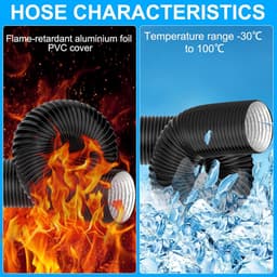 Afvoerslang - Flexibele Aluminium Buizen - 100 mm Diameter, 2 m Lengte — thumbnail 4
