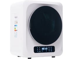 Mini Wasdroger - Compacte Afvoerdroger - Met UV Desinfectie - 6 Droogprogramma's - 850W Vermogen - Wandmontage Voor Kleine Badkamer - 4kg Capaciteit