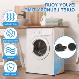 Universele anti-vibratie voeten voor wasmachines, 4 stuks, schokabsorbers voor stabiliteit en anti-slip voor wasmachines en drogers — thumbnail 4