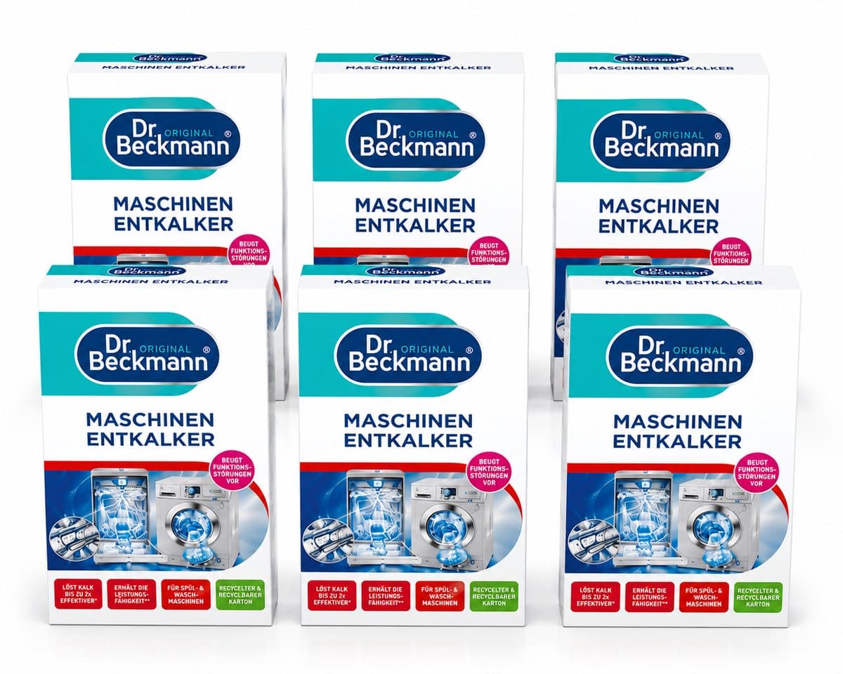 Dr. Beckmann Machines Ontkalker 12x50g Voordeelverpakking – Voor Wasmachine & Vaatwasser – Verwijdert Hardnekkige Kalkaanslag — afbeelding 1