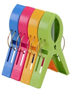 Dailygoods- Strandlaken Knijpers 8 Stuks - Kunststof Klemmen - Zonnebed Klemmen - Tafelkleed Klemmen - Kamperen - Sterk en Duurzaam — thumbnail 3