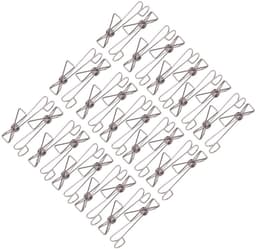 Dailygoods- Foto Clips - 30 Stuks - Roestvrij Staal - Haken - Ophanghaken - Handdoek Haken - 9,5x2 cm - Haakjes — thumbnail 2