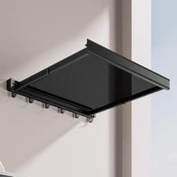 Dailygoods- Droogrek Intrekbaar - Wandmontage - Opvouwbaar - Aluminium - Ademend Mesh - Ruimtebesparend Ontwerp - Kledingrek — thumbnail 3