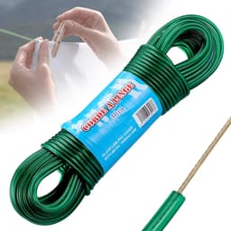 Dailygoods - Waslijn voor Buiten - Zware Toepassingen - 30 Meter - Groen - Roestvrij en Waterdicht - Tot 120 Kg Belastbaar - Ideaal voor Balkon en Tui — thumbnail 1