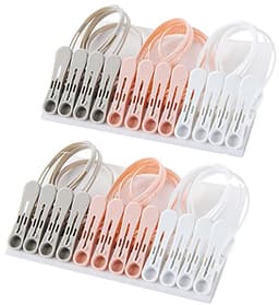 Dailygoods- Wasknijpers 24 stuks - Multifunctionele Klemmen - Winddichte Clips - Kunststof - Geschikt voor Balkons - Hoogwaardig PP-materiaal — thumbnail 1
