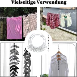 Dailygoods- Waslijn Uittrekbaar 1,8m - Draagbare Campingwaslijn - 12 Wasknijpers - Multifunctionele Waslijn - Inclusief Opbergzak - Eenvoudige Installatie - Reiswaslijn — thumbnail 4
