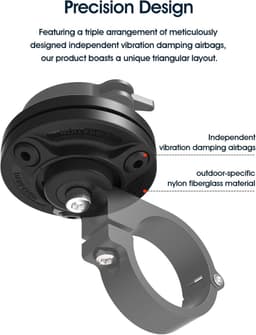 Vibratie Demper Motor - Schokdemper Telefoon - Trillingsvrij Rijden - Professionele Schokabsorptie - Compact Ontwerp - Zwart — thumbnail 4