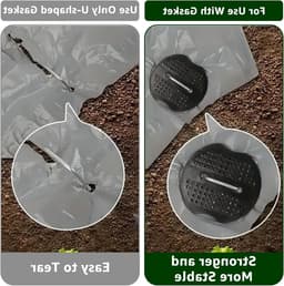 MTTProducts - Grondankers - U-vormige Pegs - Anti-Roest - 150 x 35 mm - Tuin en Tent - 100 Stuks - Inclusief Buffer Discs — thumbnail 3