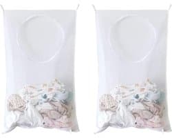 Hanging Wasmanden Set van 2, Deur Waszak voor Organisatie in Slaapkamer en Badkamer, Ruimtebesparende Oplossing voor Wasgoed