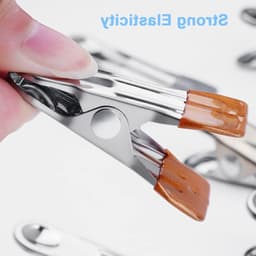 Robuuste Wasknijpers van Roestvrij Staal, 20 Stuks, Ideaal voor Kleding, Knutselen en Strandhanddoeken — thumbnail 3
