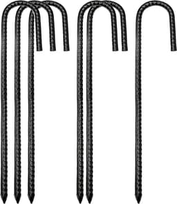 Versterking voor tentpalen met grondankers, zware metalen pinnen met scherpe punt voor tuin, camping en schuilplaatsen - 30 cm lang — thumbnail 1