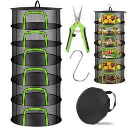 Kruidendroognet - Opvouwbaar Droognet - 6 Lagen & U-vormige Ritssluiting - 60CM - Beschermt tegen Vogels & Snel Drogend - Voor Tuin, Balkon & Keuken — thumbnail 2