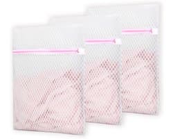 Set van 3 Herbruikbare Mesh Waszakken met Ritsen, 12"x16", Perfect voor Delicate Kleding, Ondergoed en Reizen