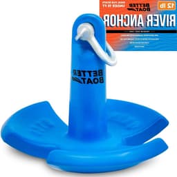 Rivieranker - Paddenstoelanker Bootanker - Voorkomen van afdrijven - Zeewaardig gecoat - 54 kg - Blauw — thumbnail 1