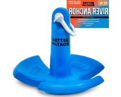 Rivieranker - Paddenstoelanker Bootanker - Voorkomen van afdrijven - Zeewaardig gecoat - 54 kg - Blauw
