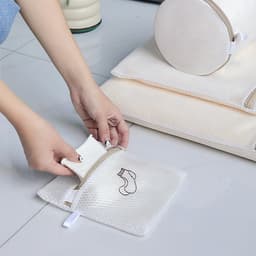 Dailygoody - Set van 2 Waszakken voor Kleding - Zipper, 18x20 cm - Ideaal voor Delicate Kleding, Sokken en Schoenen — thumbnail 5
