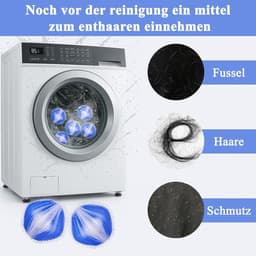 Dierenhaarverwijderaar Wasmachine - Pluisballen Set - Haarvrij Wassen - Herbruikbaar en Beschermend - 12 Stuks - Blauw — thumbnail 3